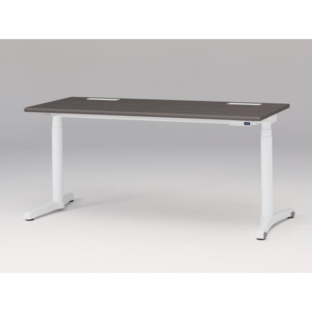 トイロ デスク （ toiro desk ） JZD-1607HB-CWR 表示付昇降スイッチ / ホワイト 塗装脚 / 天板 ( W160 × D67.5cm ・ ラウンドエッジ ） [ WR （天板 : 81 / アッシュドオークD × 支柱・脚 : W9 / ホワイトW） ]