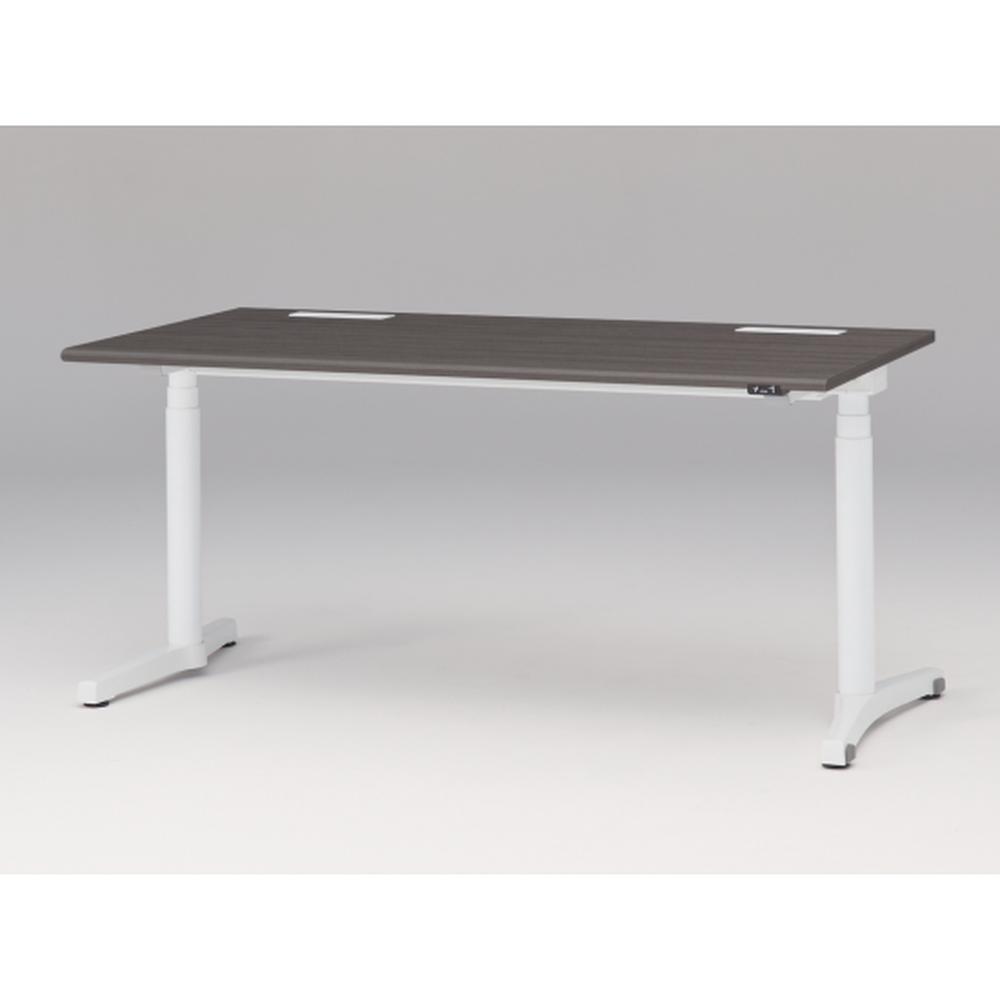 トイロ デスク （ toiro desk ） JZD-1608HA-CWR 昇降スイッチ /ホワイト 塗装脚 / 天板 ( W160 × D77.5cm ・ ラウンドエッジ ） [ WR （天板 : 81 / アッシュドオークD × 支柱・脚 : W9 / ホワイトW） ]