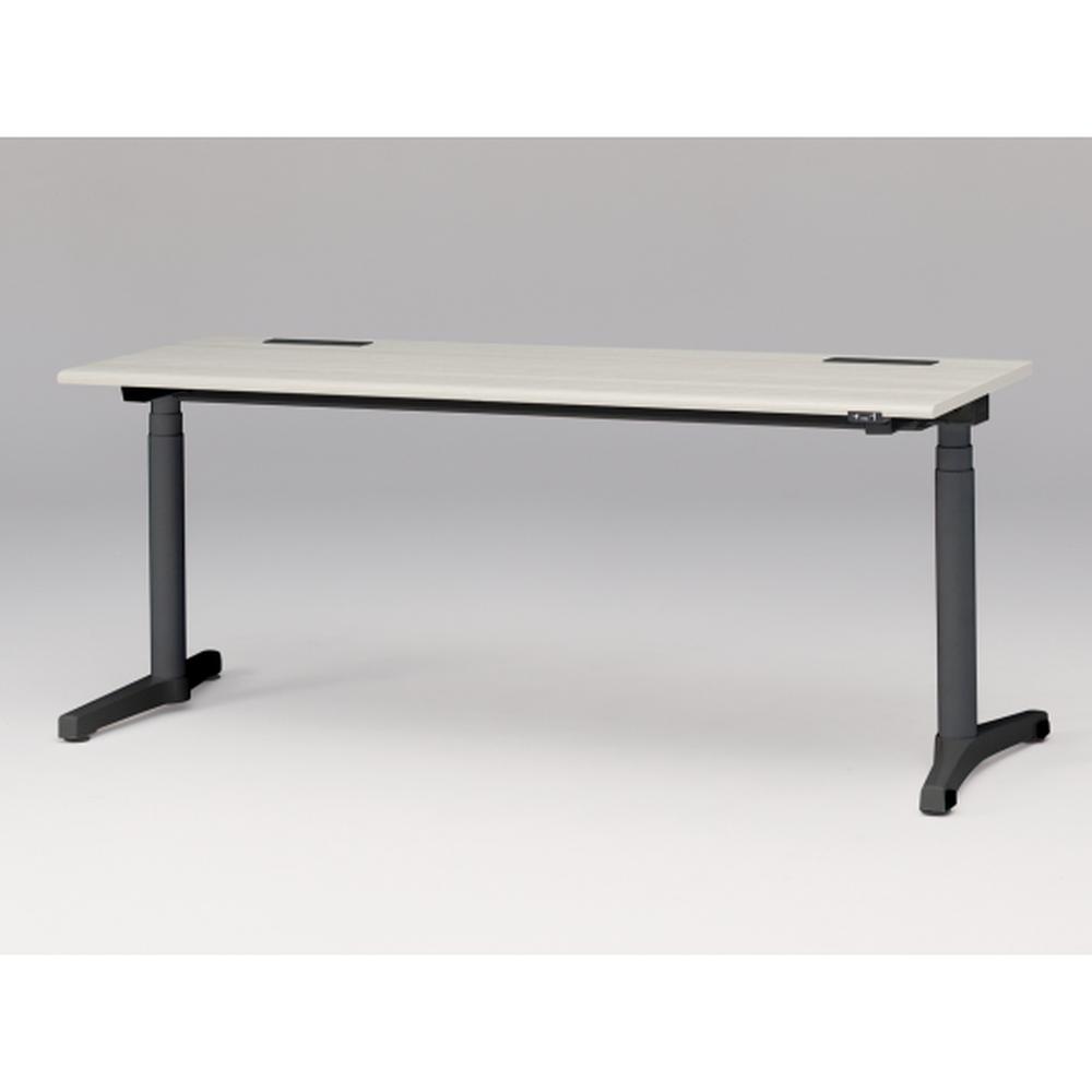 トイロ デスク （ toiro desk ） JZD-1807HA-CTH 昇降スイッチ /ブラック 塗装脚 / 天板 ( W180 × D67.5cm ・ ラウンドエッジ ） [ TH （天板 : 61 / アッシュドパインL × 支柱・脚 : T1 / ブラックT） ]