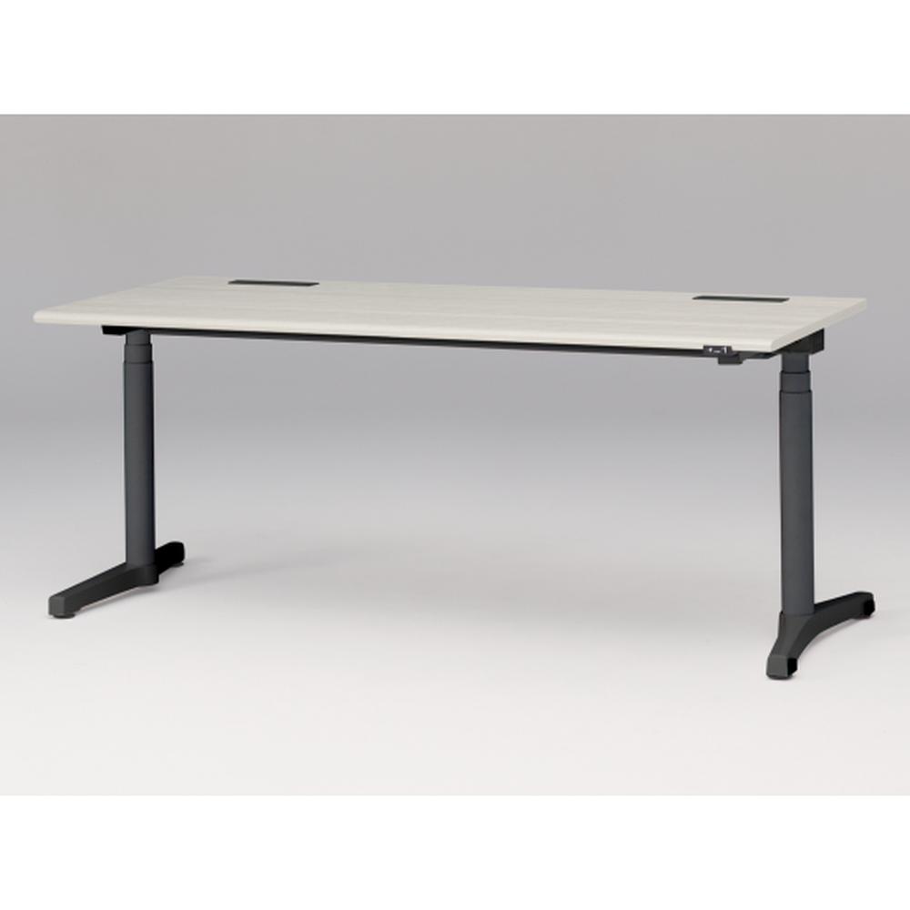 トイロ デスク （ toiro desk ） JZD-1808HA-CTH 昇降スイッチ /ブラック 塗装脚 / 天板 ( W180 × D77.5cm ・ ラウンドエッジ ） [ TH （天板 : 61 / アッシュドパインL × 支柱・脚 : T1 / ブラックT） ]