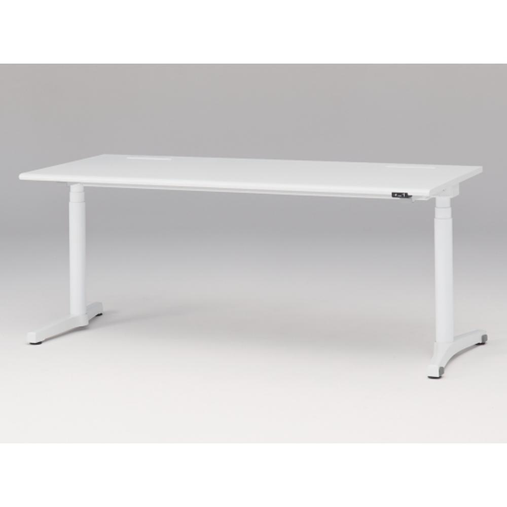 トイロ デスク （ toiro desk ） JZD-1808HA-CWL 昇降スイッチ /ホワイト 塗装脚 / 天板 ( W180 × D77.5cm ・ ラウンドエッジ ） [ WL （天板 : W9 / ホワイトW × 支柱・脚 : W9 / ホワイトW） ]