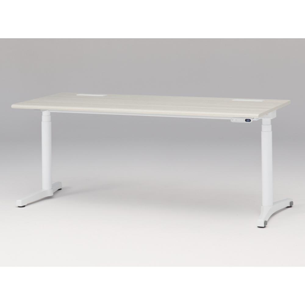 トイロ デスク （ toiro desk ） JZD-1808HB-CWH 表示付昇降スイッチ / ホワイト 塗装脚 / 天板 ( W180 × D77.5cm ・ ラウンドエッジ ） [ WH （天板 : 61 / アッシュドパインL × 支柱・脚 : W9 / ホワイトW） ]