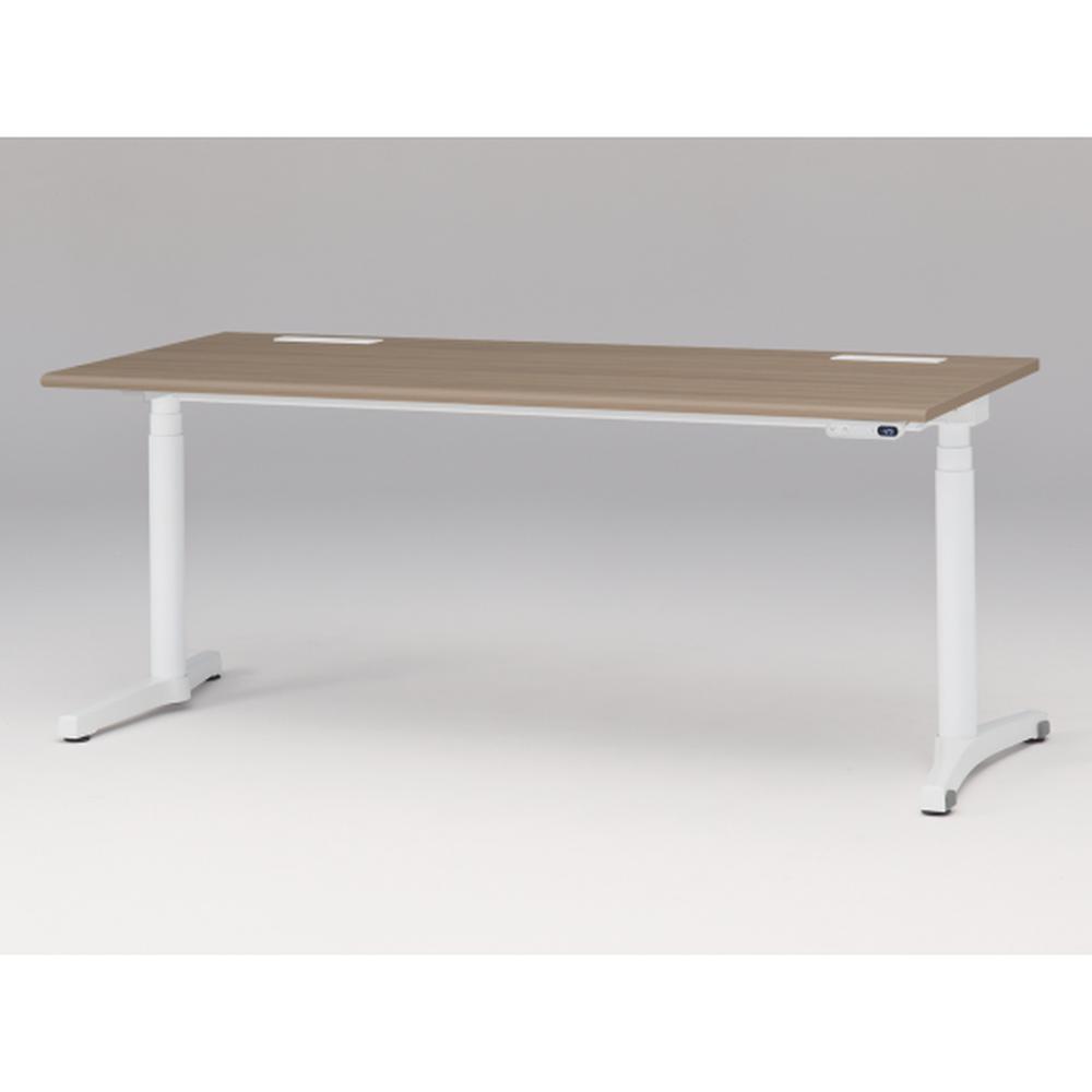 トイロ デスク （ toiro desk ） JZD-1808HB-CWM 表示付昇降スイッチ / ホワイト 塗装脚 / 天板 ( W180 × D77.5cm ・ ラウンドエッジ ） [ WM （天板 : 71 / アッシュドオークM × 支柱・脚 : W9 / ホワイトW） ]