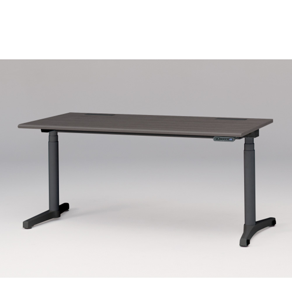 トイロ デスク W1600 JZD-1608HB-CTR インジケーター付き昇降スイッチタイプ ラウンドエッジ  [脚カラー : ブラックT / 天板カラー 81 / アッシュドオークD ]