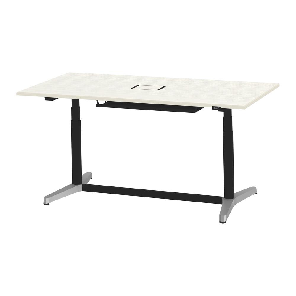 トイロ テーブル （ toiro table ） JZT-1809WA1-APH 配線対応天板 昇降スイッチ アルミミラー脚 W180 × D90cm [ PH/61/AパインL］