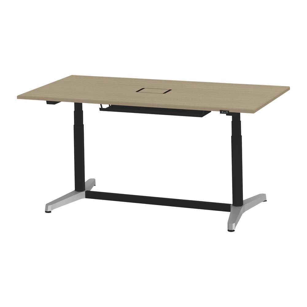 トイロ テーブル （ toiro table ） JZT-1809WA1-APM 配線対応天板 昇降スイッチ アルミミラー脚 W180 × D90cm [ PM/71/AオークM］