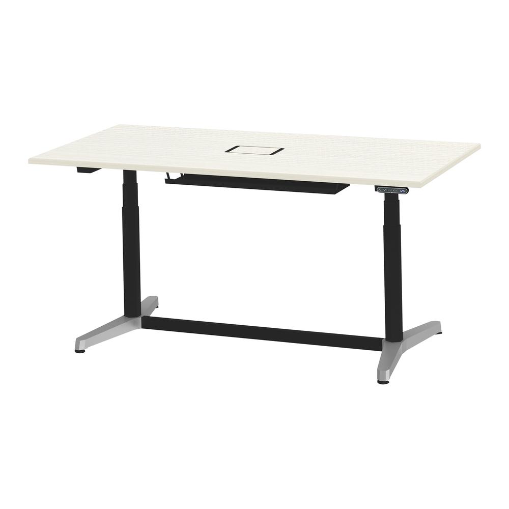 トイロ テーブル （ toiro table ） JZT-1809WB1-APH 配線対応天板 表示付昇降スイッチ アルミミラー脚 W180 × D90cm [ PH/61/AパインL］