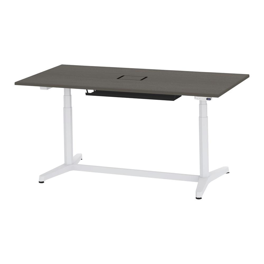 トイロ テーブル （ toiro table ） JZT-1809WB1-AWR 配線対応天板 表示付昇降スイッチ 塗装脚 W180 × D90cm [ WR/天板81×脚W9］