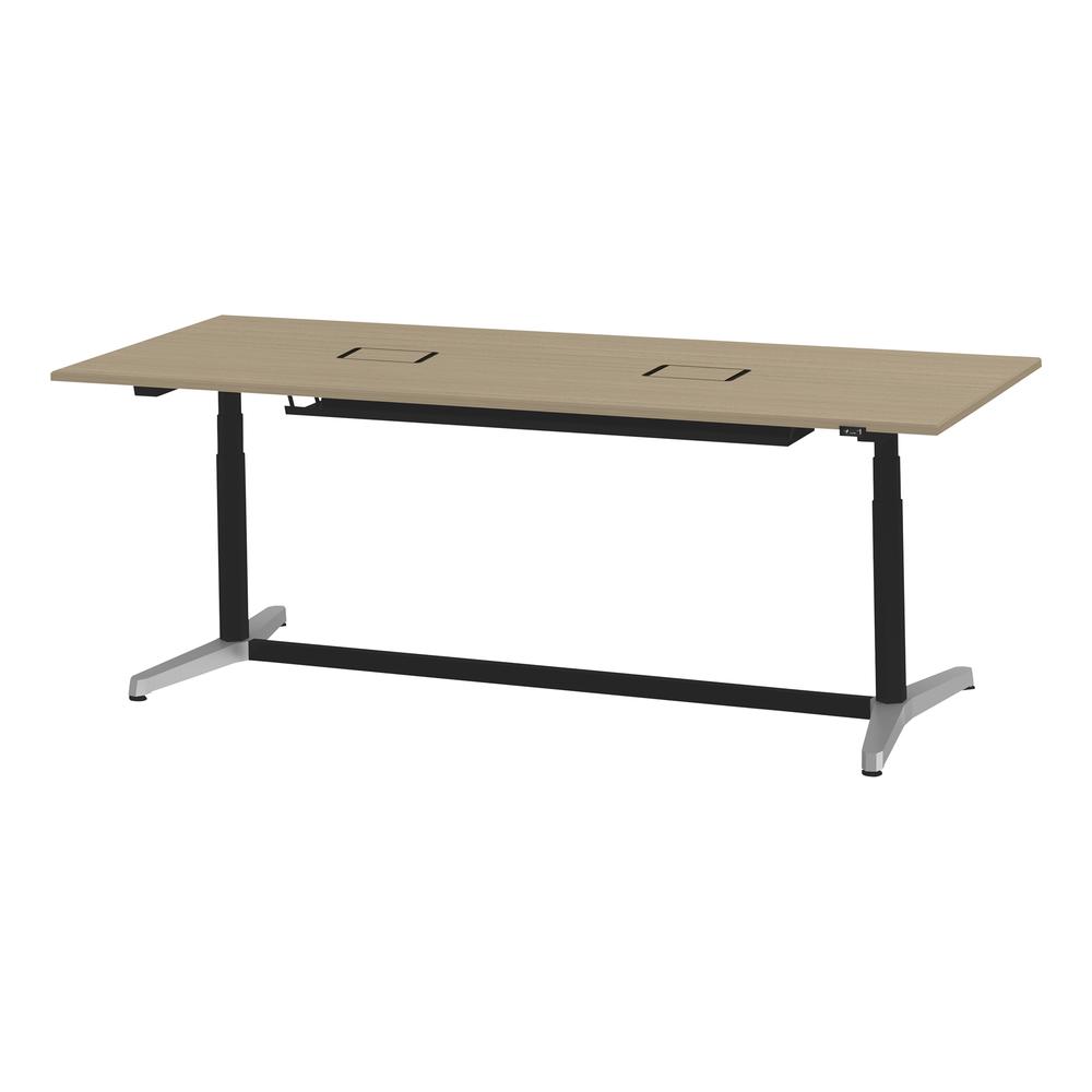 トイロ テーブル （ toiro table ） JZT-2409WA1-APM 配線対応天板 昇降スイッチ アルミミラー脚 W240 × D90cm [ PM/71/AオークM］
