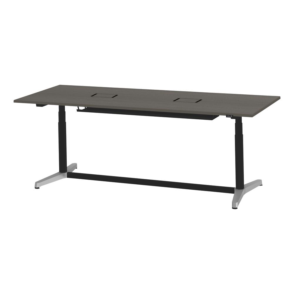 トイロ テーブル （ toiro table ） JZT-2409WA1-APR 配線対応天板 昇降スイッチ アルミミラー脚 W240 × D90cm [ PR/81/AオークD］