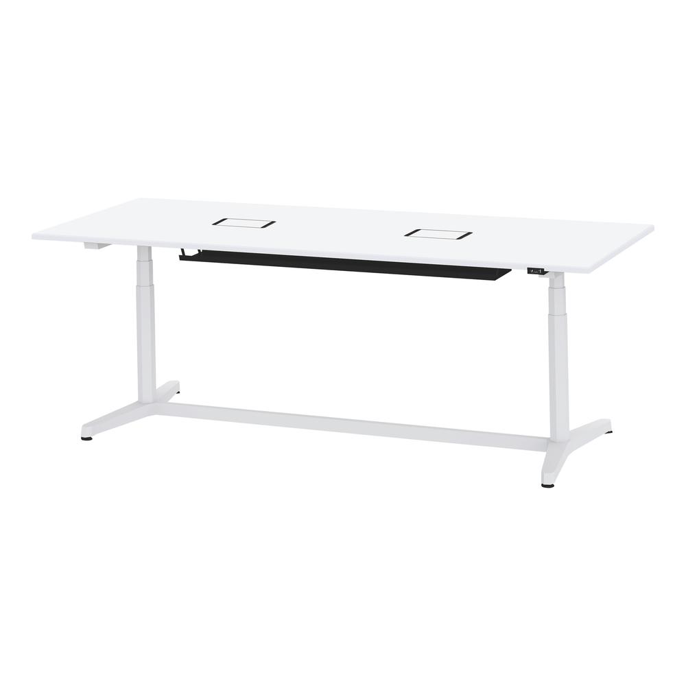 トイロ テーブル （ toiro table ） JZT-2409WA1-AWL 配線対応天板 昇降スイッチ 塗装脚 W240 × D90cm [ WL/天板W9×脚W9］