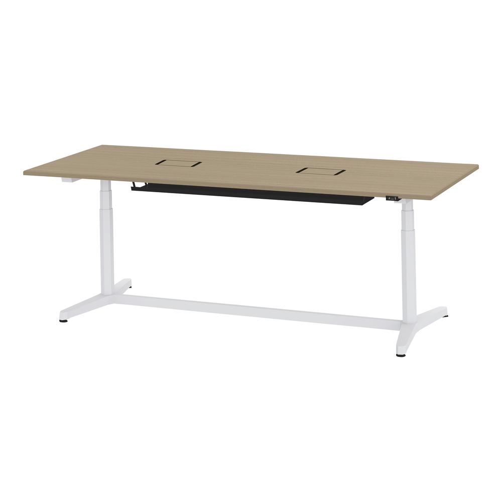 トイロ テーブル （ toiro table ） JZT-2409WA1-AWM 配線対応天板 昇降スイッチ 塗装脚 W240 × D90cm [ WM/天板71×脚W9］