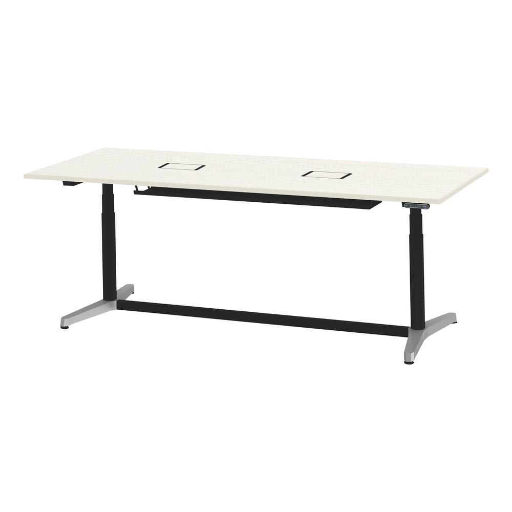 トイロ テーブル （ toiro table ） JZT-2409WB1-APH 配線対応天板 表示付昇降スイッチ アルミミラー脚 W240 × D90cm [ PH/61/AパインL］