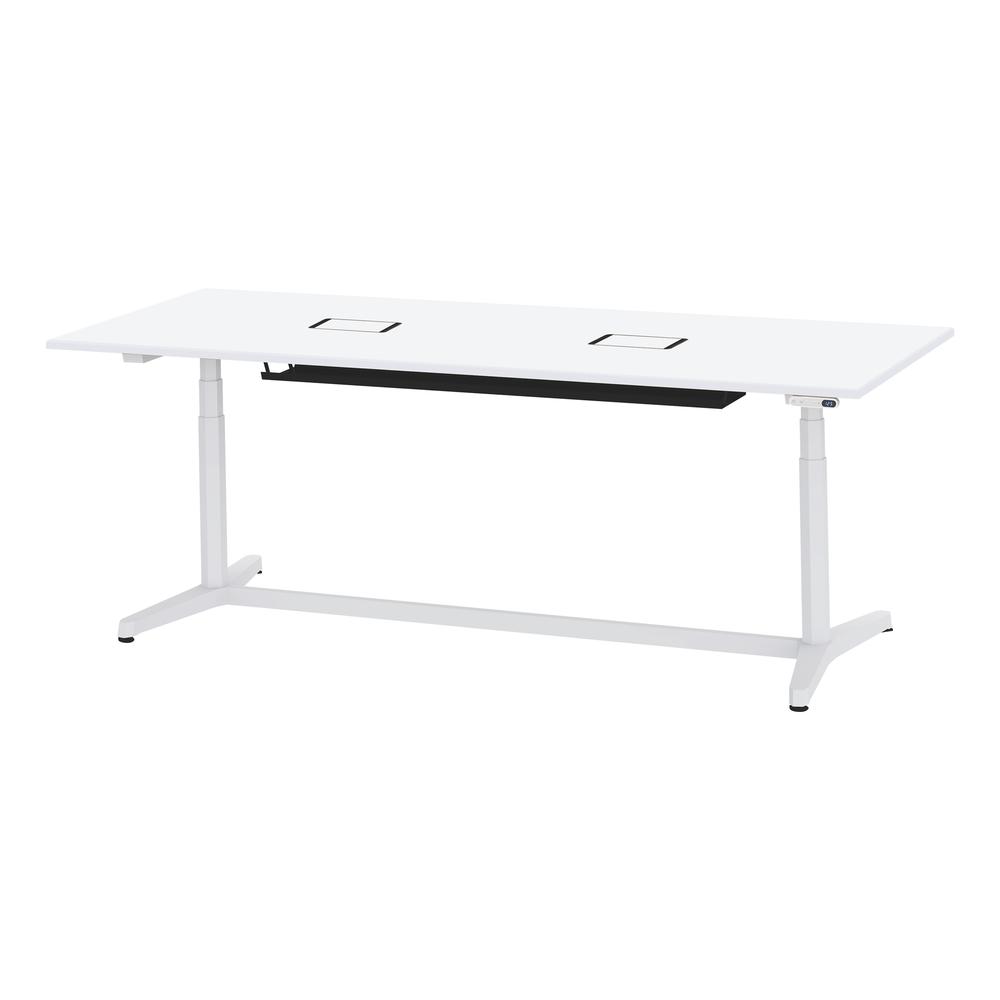 トイロ テーブル （ toiro table ） JZT-2409WB1-AWL 配線対応天板 表示付昇降スイッチ 塗装脚 W240 × D90cm [ WL/天板W9×脚W9］