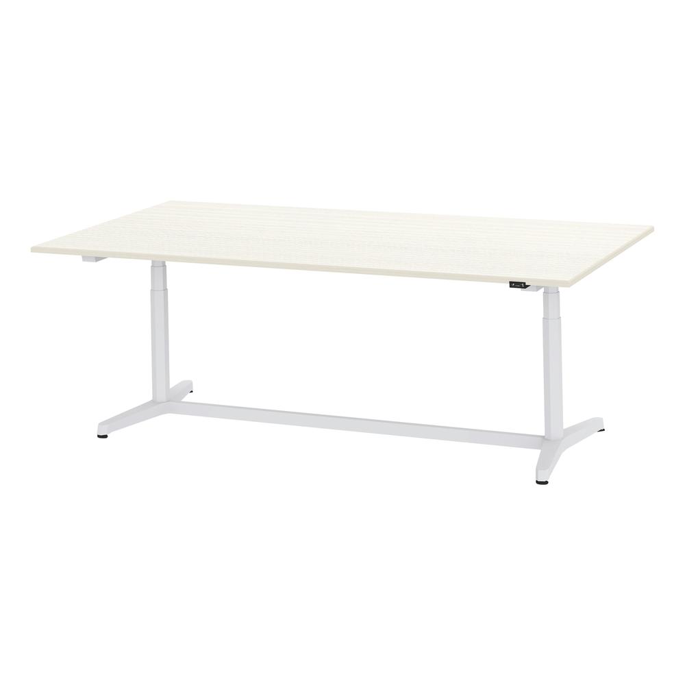 トイロ テーブル （ toiro table ） JZT-2412NA-AWH プレーン天板 昇降スイッチ 塗装脚 W240 × D120cm [ WH/天板61×脚W9］