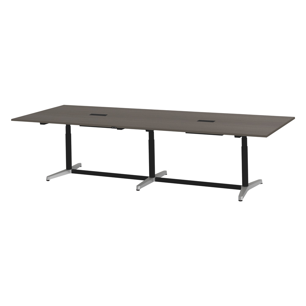 トイロ テーブル 大型テーブル W3600 JZT-3612HA2-APR 昇降スイッチタイプ  [脚カラー : アルミミラー / 天板カラー 81 / アッシュドオークD ]