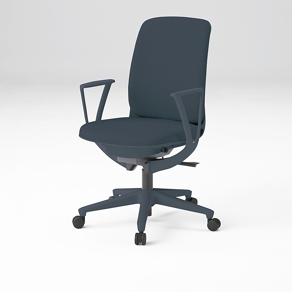 トルテU　KJ-336CFM-B1B1　ハイバック 固定肘付 ナチュラルカラー　抵抗付ウレタン双輪キャスター ［セットカラー：B1B1］