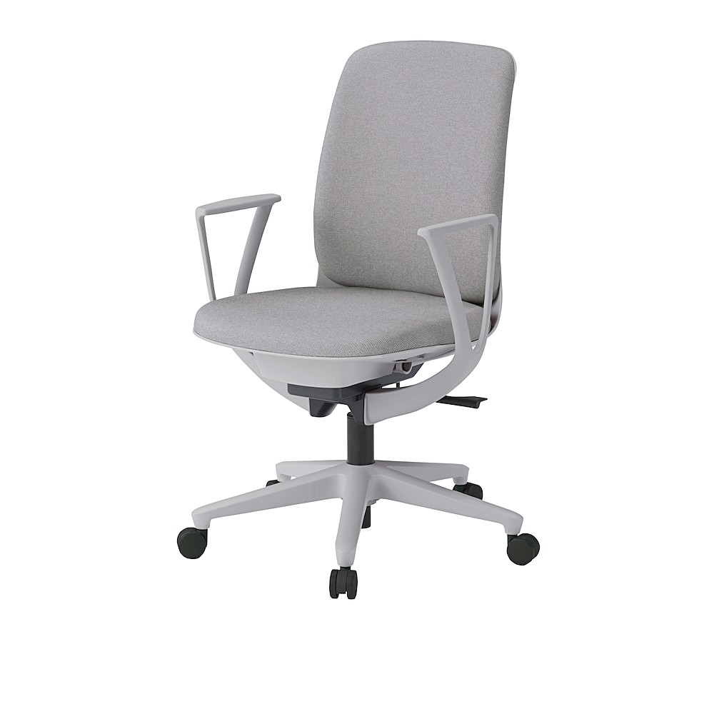 トルテU　KJ-336CFM-GNT6　ハイバック 固定肘付 ナチュラルカラー　抵抗付ウレタン双輪キャスター ［セットカラー：GNT6］