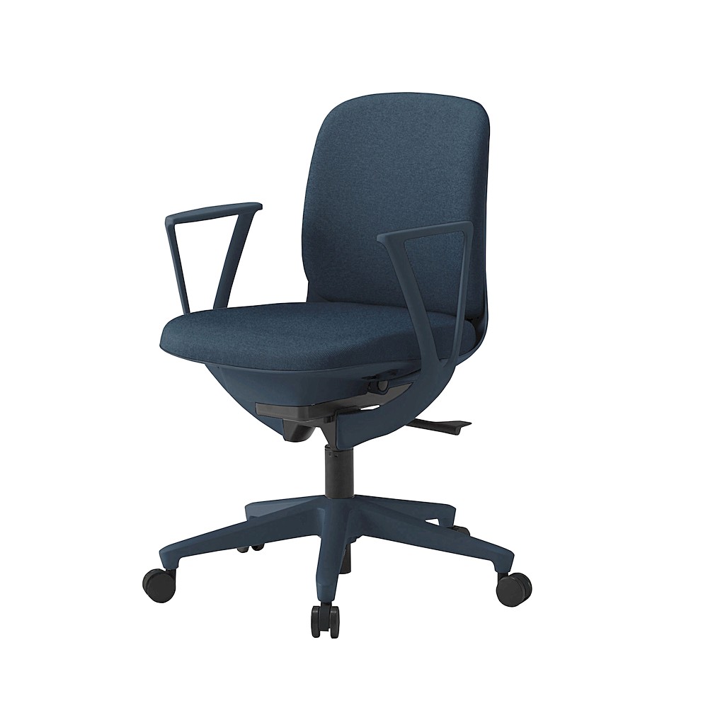 トルテU　KJ-346CFM-B1B1　ローバック 固定肘付 ナチュラルカラー　抵抗付ウレタン双輪キャスター ［セットカラー：B1B1］
