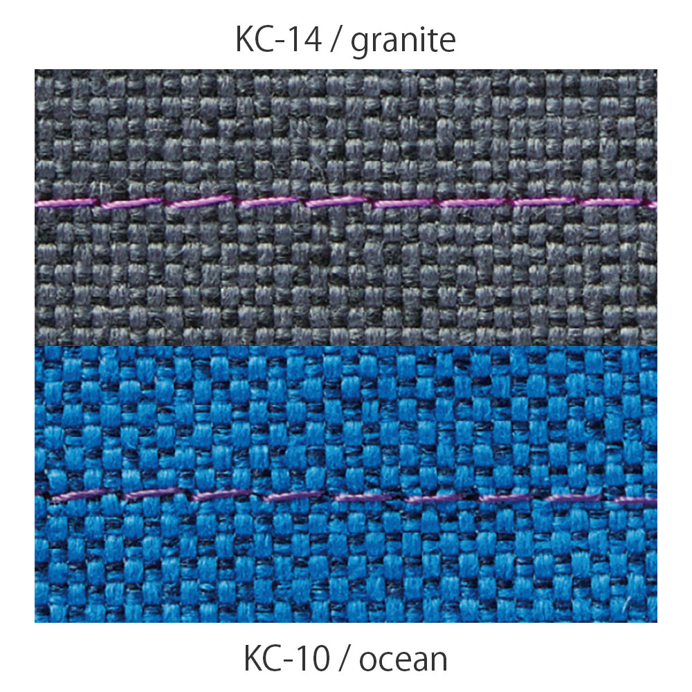 バーテブラ03（vertebra03） KG845KC-T10KC14(SO)　4本脚（座面固定）  ［フレーム：T1/ブラックT 張地：KC（座）10/ocean（背）14/granite］