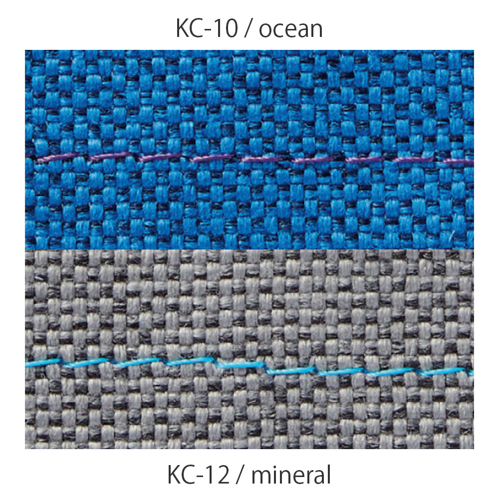 バーテブラ03（vertebra03） KG889KC-T12KC10(SO)　4本脚（座面固定）（木タイプ）  ［フレーム：T1/ブラックT 張地：KC（座）12/mineral（背）10/ocean］