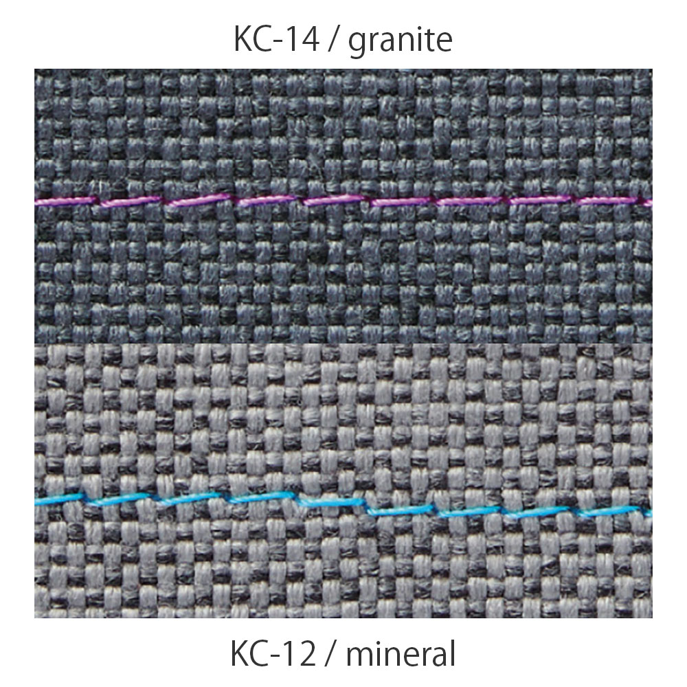 ［WEB限定 組立式］ バーテブラ03　4本脚（座面回転）　KG899KCT12C14C(SO)　木タイプ/オークダーク 本体：T1/ブラックT ［KC張地コンビ張り 座：12/Mineral×背：14/Granite］
