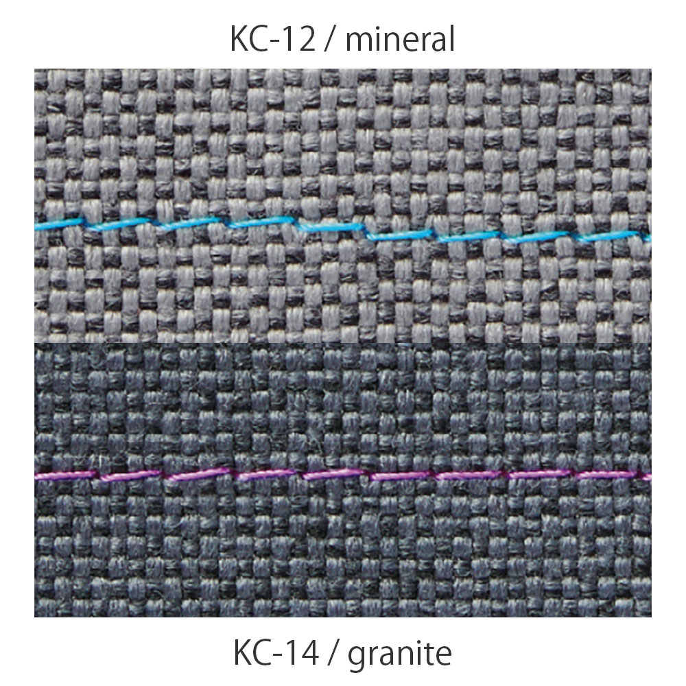 ［ 公式ストアモデル ・ 組立式 ] バーテブラ03 （vertebra03） 4本脚 （ 座面回転 ） KG855KCT14C12C(SO) 本体 :  T1 / ブラックT ［ KC張地コンビ張り 座 : 14 / Granite×背 : 12 / Mineral ]