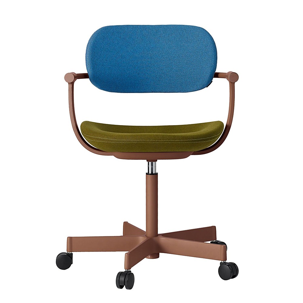 [ 公式ストアモデル ・ 組立式 ] バーテブラ03 ( vertebra03 ) 5本脚 KG825KCM1F2310C 本体 : F2 / チェスナットブラウン 抵抗付ウレタン双輪キャスター KC張地コンビ張り 座 : 23 / Fern×背 : 10 / Ocean ]