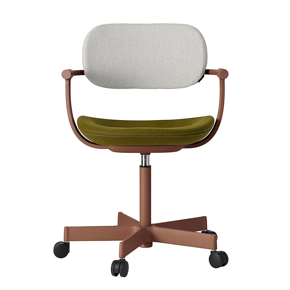 [ 公式ストアモデル ・ 組立式 ] バーテブラ03 ( vertebra03 ) 5本脚 KG825KCM1F2302C 本体 : F2 / チェスナットブラウン 抵抗付ウレタン双輪キャスター KC張地コンビ張り 座 : 23 / Fern×背 : 2 / Gravel ]