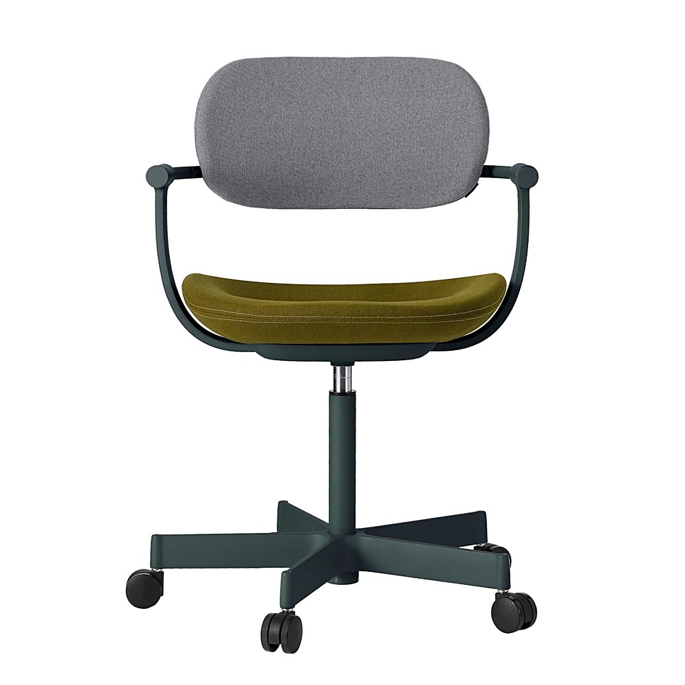 [ 公式ストアモデル ・ 組立式 ] バーテブラ03 ( vertebra03 ) 5本脚 KG825KCM1G2312C 本体 : G1 / ダークグリーン 抵抗付ウレタン双輪キャスター KC張地コンビ張り 座 : 23 / Fern×背 : 12 / Mineral ]