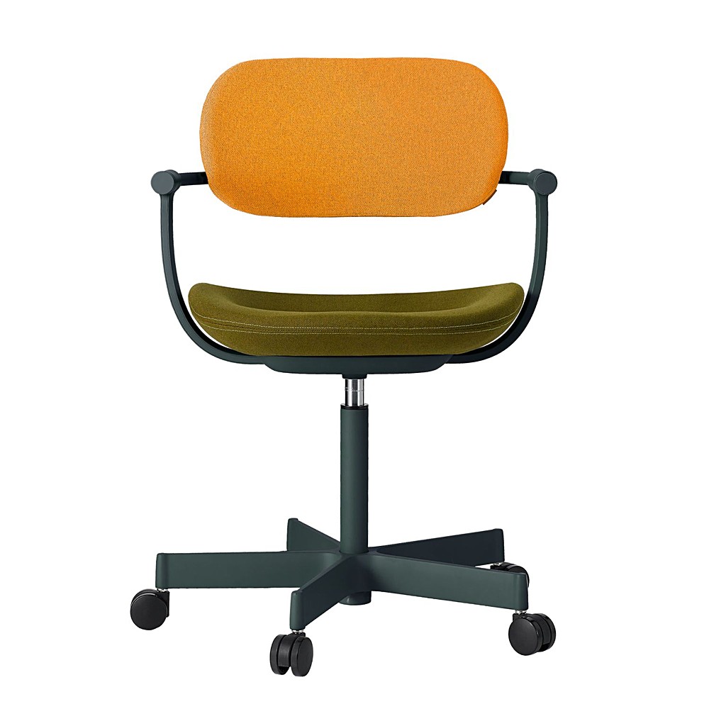 [ 公式ストアモデル ・ 組立式 ] バーテブラ03 ( vertebra03 ) 5本脚 KG825KCM1G2304C 本体 : G1 / ダークグリーン 抵抗付ウレタン双輪キャスター KC張地コンビ張り 座 : 23 / Fern×背 : 4 / Zest ]