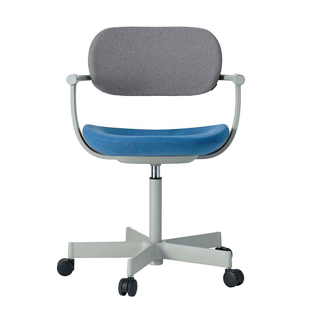 [ 公式ストアモデル ・ 組立式 ] バーテブラ03 ( vertebra03 ) 5本脚 KG825KCM1L1012C 本体 : L4 / ペールオリーブ 抵抗付ウレタン双輪キャスター KC張地コンビ張り 座 : 10 / Ocean×背 : 12 / Mineral ]