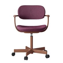 ［ 公式ストアモデル ・ 組立式 ] バーテブラ03 （vertebra03） 5本脚 KG-825CD-F2X7C 本体 :  F2 / チェスナットブラウン ナイロン双輪キャスター ［ CD張地 : X7 / プラムパープル ]