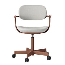 ［ 公式ストアモデル ・ 組立式 ] バーテブラ03 （vertebra03） 5本脚 KG825KCM1F22C 本体 :  F2 / チェスナットブラウン　抵抗付ウレタン双輪キャスター ［ KC張地 : 2 / Gravel ]