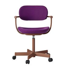 ［ 公式ストアモデル ・ 組立式 ] バーテブラ03 （vertebra03） 5本脚 KG825KCM1F224C 本体 :  F2 / チェスナットブラウン　抵抗付ウレタン双輪キャスター ［ KC張地 : 24 / Iris ]