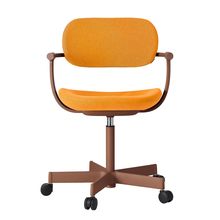 ［ 公式ストアモデル ・ 組立式 ] バーテブラ03 （vertebra03） 5本脚 KG825KCM1F24C 本体 :  F2 / チェスナットブラウン　抵抗付ウレタン双輪キャスター ［ KC張地 : 4 / Zest ]