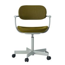 ［ 公式ストアモデル ・ 組立式 ] バーテブラ03 （vertebra03） 5本脚 KG825KCM1L423C 本体 :  L4 / ペールオリーブ　抵抗付ウレタン双輪キャスター ［ KC張地 : 23 / Fern ]