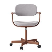 ［ 公式ストアモデル ・ 組立式 ] バーテブラ03 （vertebra03） 5本脚 KG-825KS-F214C 本体 :  F2 / チェスナットブラウン ナイロン双輪キャスター ［ KS張地 : 14 / Foil ]