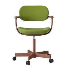 ［ 公式ストアモデル ・ 組立式 ] バーテブラ03 （vertebra03） 5本脚 KG-825KS-F28C 本体 :  F2 / チェスナットブラウン ナイロン双輪キャスター ［ KS張地 : 8 / Basil ]