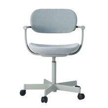 ［ 公式ストアモデル ・ 組立式 ] バーテブラ03 （vertebra03） 5本脚 KG-825KS-L45C 本体 :  L4 / ペールオリーブ ナイロン双輪キャスター ［ KS張地 : 5 / Sea Breeze ]