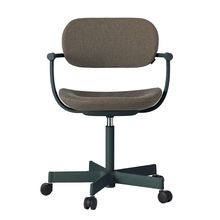 ［ 公式ストアモデル ・ 組立式 ] バーテブラ03 （vertebra03） 5本脚 KG-825SD-G1F1C 本体 :  G1 / ダークグリーン ナイロン双輪キャスター ［ SD張地 : F1 / トープブラウン ]