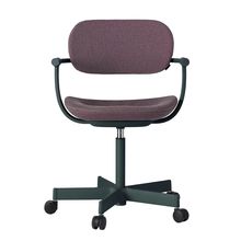 ［ 公式ストアモデル ・ 組立式 ] バーテブラ03 （vertebra03） 5本脚 KG-825SD-G1X4C 本体 :  G1 / ダークグリーン ナイロン双輪キャスター ［ SD張地 : X4 / グレイッシュパープル ]