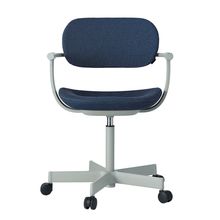 ［ 公式ストアモデル ・ 組立式 ] バーテブラ03 （vertebra03） 5本脚 KG-825SD-L4B1C 本体 :  L4 / ペールオリーブ ナイロン双輪キャスター ［ SD張地 : B1 / ミッドナイトブルー ]