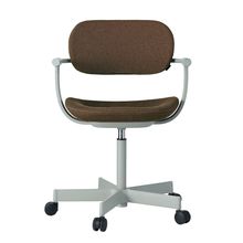 ［ 公式ストアモデル ・ 組立式 ] バーテブラ03 （vertebra03） 5本脚 KG-825SD-L4D9C 本体 :  L4 / ペールオリーブ ナイロン双輪キャスター ［ SD張地 : D9 / ディープオレンジ ]