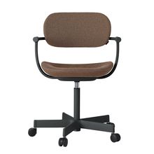 ［ 公式ストアモデル ・ 組立式 ] バーテブラ03 （vertebra03） 5本脚 KG-825SD-T1K2C 本体 :  T1 / ブラックT ナイロン双輪キャスター ［ SD張地 : K2 / アンバー ]