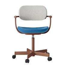 [ 公式ストアモデル ・ 組立式 ] バーテブラ03 ( vertebra03 ) 5本脚 KG825KCF1002C 本体 : F2 / チェスナットブラウン ナイロン双輪キャスター KC張地コンビ張り 座 : 10 / Ocean×背 : 2 / Gravel ]