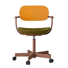 [ 公式ストアモデル ・ 組立式 ] バーテブラ03 ( vertebra03 ) 5本脚 KG825KCF2304C 本体 : F2 / チェスナットブラウン ナイロン双輪キャスター KC張地コンビ張り 座 : 23 / Fern×背 : 4 / Zest ]