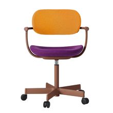 [ 公式ストアモデル ・ 組立式 ] バーテブラ03 ( vertebra03 ) 5本脚 KG825KCF2404C 本体 : F2 / チェスナットブラウン ナイロン双輪キャスター KC張地コンビ張り 座 : 24 / Iris×背 : 4 / Zest ]