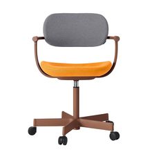 [ 公式ストアモデル ・ 組立式 ] バーテブラ03 ( vertebra03 ) 5本脚 KG825KCF0412C 本体 : F2 / チェスナットブラウン ナイロン双輪キャスター KC張地コンビ張り 座 : 4 / Zest×背 : 12 / Mineral ]