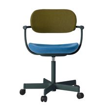 [ 公式ストアモデル ・ 組立式 ] バーテブラ03 ( vertebra03 ) 5本脚 KG825KCG1023C 本体 : G1 / ダークグリーン ナイロン双輪キャスター KC張地コンビ張り 座 : 10 / Ocean×背 : 23 / Fern ]